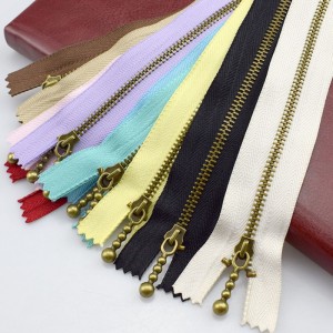 bronze zipper 10 color hand DIY20cm metal zipper Tailor sewing tools for Bag Clothing accessories 4