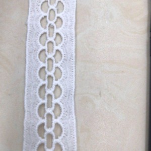 4#  milk silk lace， Polyester / Nylon lace，cotton lace