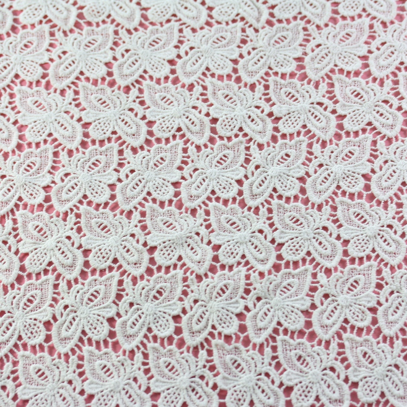New cotton italian lace fabric beautiful water soluble butterfly fabrics for clothing