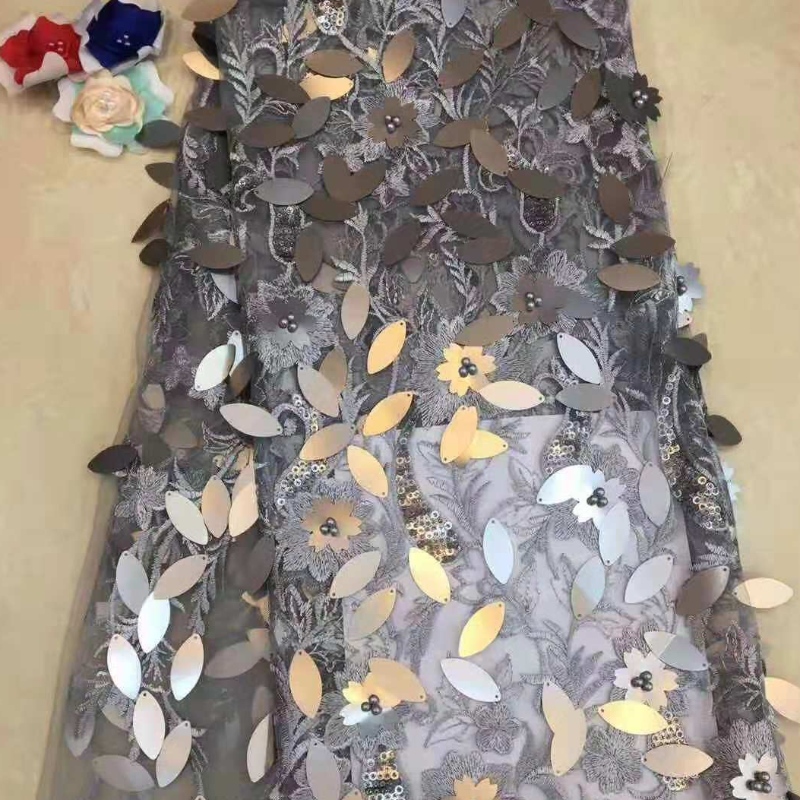 Cheap sequin and beaded fabric for Asia clothes wedding dress fabric