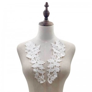 2   Advanced Crochet embroidery, applique neckline neckline lace woman