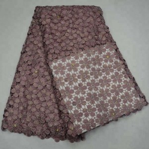 High quality fashion nigeria swiss cotton embroidery cord guipure lace fabric